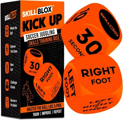 Soccer Kick up Training Dice (2 Pcs) - Soccer Gifts for Boys 8-12 Juggling Skill