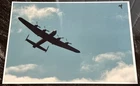 A4 Photograph of A Lancaster Chasing A Pigeon. Signed By WW2 Veterans