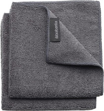 Brabantia Chiffon Microfibre Sinkside, Gris Foncé, Lot De 2, 30X30X0,5Cm