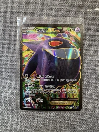 Gengar EX Full Art Holo Card 114/119 XY-Phantom Forces Damaged