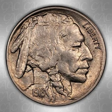1916 Buffalo Nickel CACG AU-58 CAC