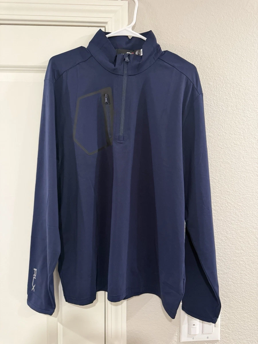 RLX ジップアップジャケット ネイビー RLX Ralph Lauren Golf Hybrid Full-Zip Jacket Blue Camo Men's Size