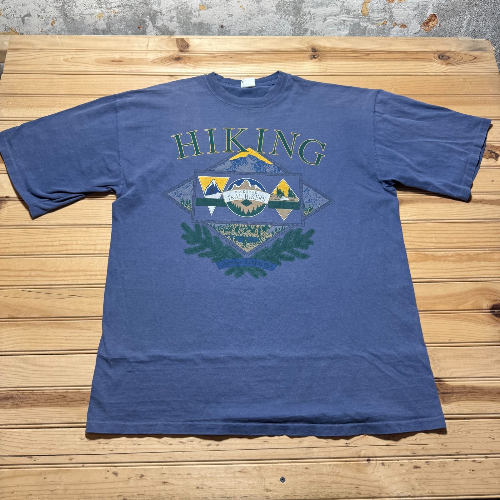 Vintage 90s Hiking Backroad Trailhikers Outdoor Adventure T-Shirt - Size XL