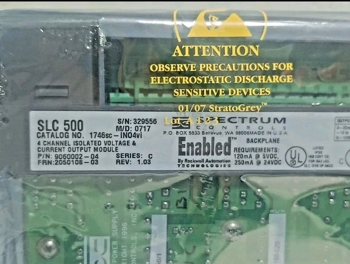 Spectrum Controls 1746sc-INO4vi /C SLC 500 Analog Output Module - Image 3 of 4