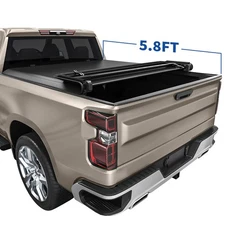 4-Fold Tonneau Cover for 2019- 2026 Chevy Silverado Sierra 1500 5.8ft Truck Bed
