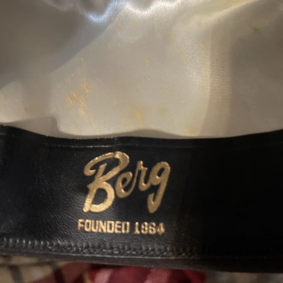 Vintage 50s Berg Soft Felt Fedora Hat Mens 7 1/8 Brown Bound Edge - Image 2 of 4