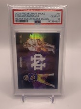 Joe Montana Riley Leonard 2025 Prizm Draft Picks #11 Black Duel Color Blast 💎