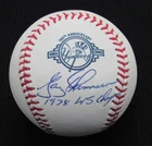 Gary Thomasson Signed/Auto Yankees 100th OML Baseball JSA Inscr  186927