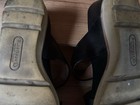 Baretraps Black Faux Leather Strappy Slide Wedge Sandals Womens 6 M Buckle — photo 5