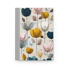 Colorful Floral Pattern Hardcover Journal  Matte Notebook