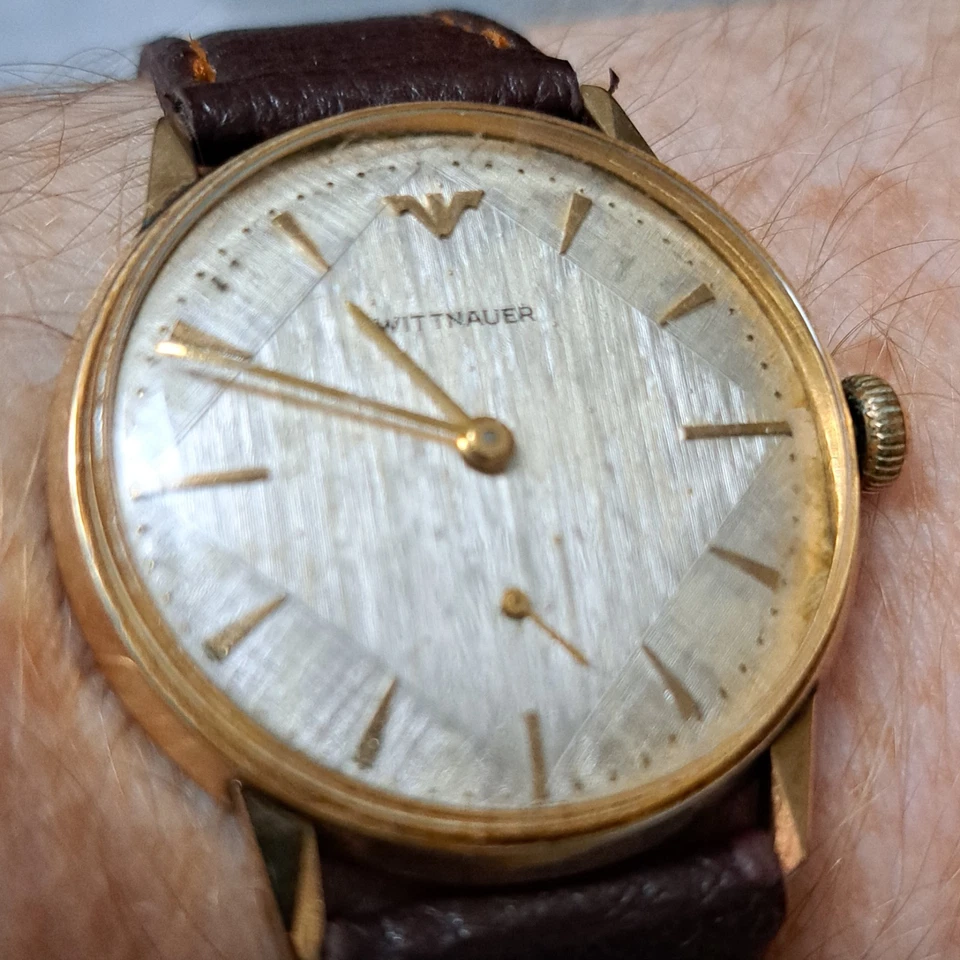 Reloj manual Wittnauer para hombre años 60, esfera texturizada de lujo, 17 joyas, en muy buena condición, funciona Foto 4 de 4
