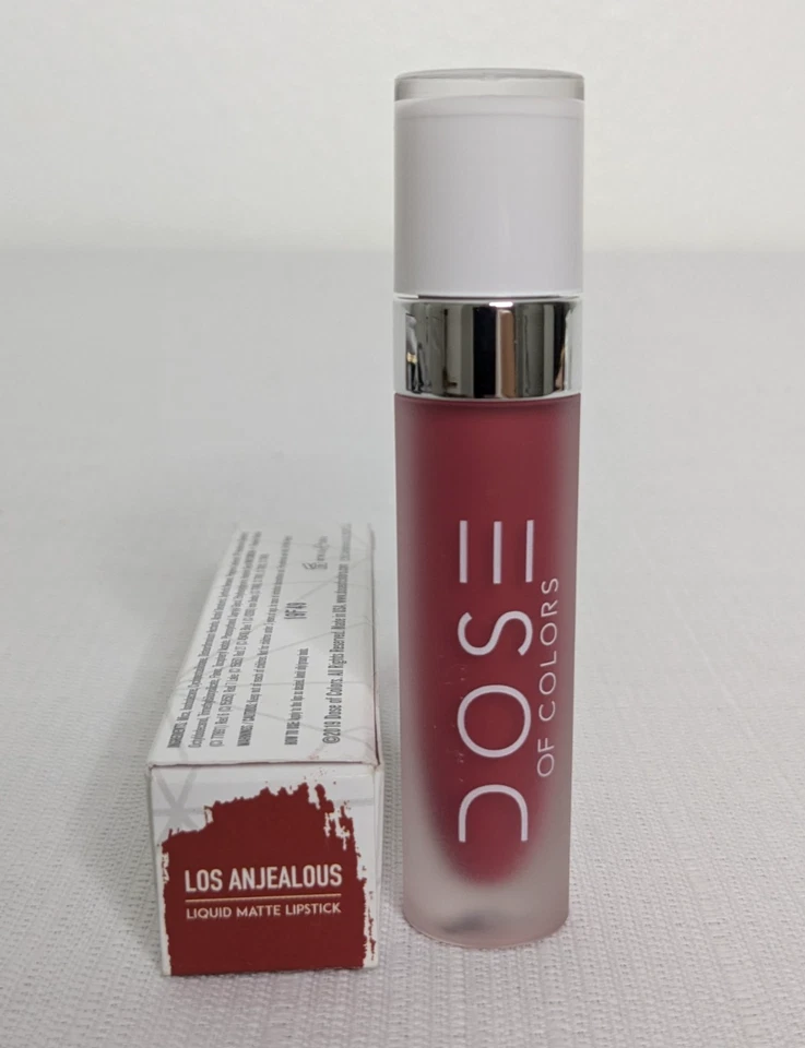 Dose of Colors "Los Anjealous" Liquid Matte Lipstick New Bestie Ruby Red Vegan - Image 4 of 4