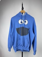 Vintage 2011 Big Logo Cookie Monster Cartoon Graphic Hoodie Men  s L Size