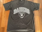 Vintage 1991 Logo 7 Los Angeles Raiders black NFL single stitch t-shirt XL