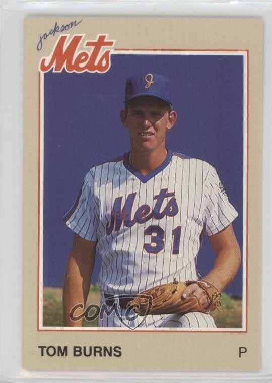 1987 Coca-Cola Jackson Mets Tom Burns #21 0t2