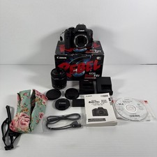 Canon EOS Rebel T6i Digital SLR with EF-S 18-55mm IS STM Lens Bundle W/ Box