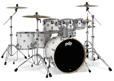 PDP Concept Series 7-Piece Maple Shell Pack, Pearlescent White Lacquer