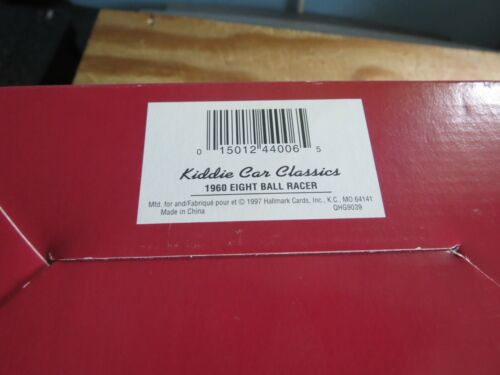 Hallmark KIDDIE CAR 1960 Eight Ball Racer DIE-CAST SCALE Model QHG9039 New Ratail - Bild 6 von 6