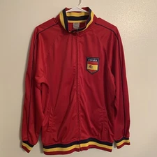 Espana Rhinox Track Jacket Red Spain L Soccer Warm-up EUC