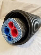 40 Ft of Commercial Grade EZ Lay 3 Wrap Insulated (2)1" (2) 3/4" NB PEX Tubing