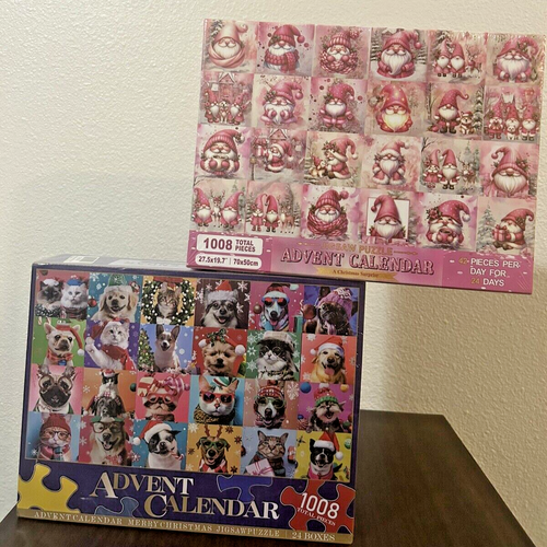 The Jigsaw Puzzle ADVENT CALENDAR 1008 pcs (SET OF 2) FREE- FREE -SHIPPING - Picture 3 of 5