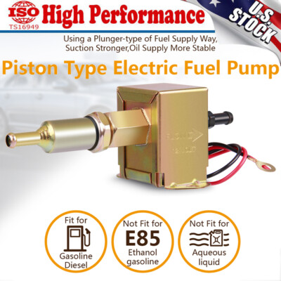 #ad 4 7 PSI Universal Fuel Pump Inline Petrol Diesel Low Pressure 12V Facet style $17.95