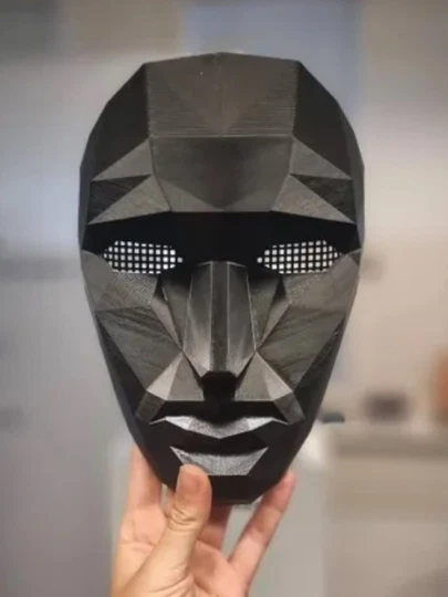 Máscara de Juego de Calamares Ropa Negra Hombre Líder de Equipo Juegos con disfraces Foto 3 de 4