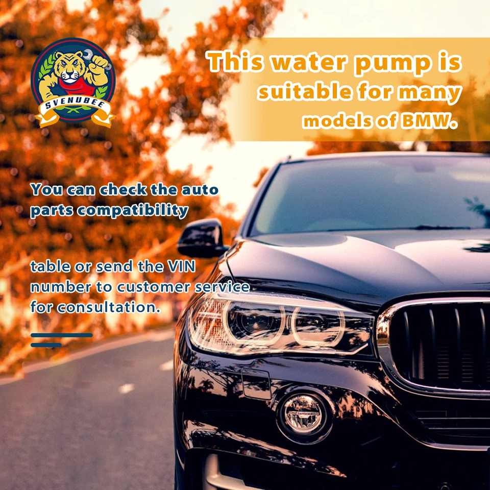 Water Pump for BMW 525 325 323 328 330 528 530 E36 E46 E39 3 Series 325i E53 X5 - Image 2 of 4