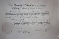30th U.S. PRESIDENT CALVIN COOLIDGE Signed with JSA LOA