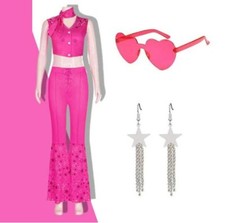 Barbie Movie 5pcs Women Pink Costume Size L