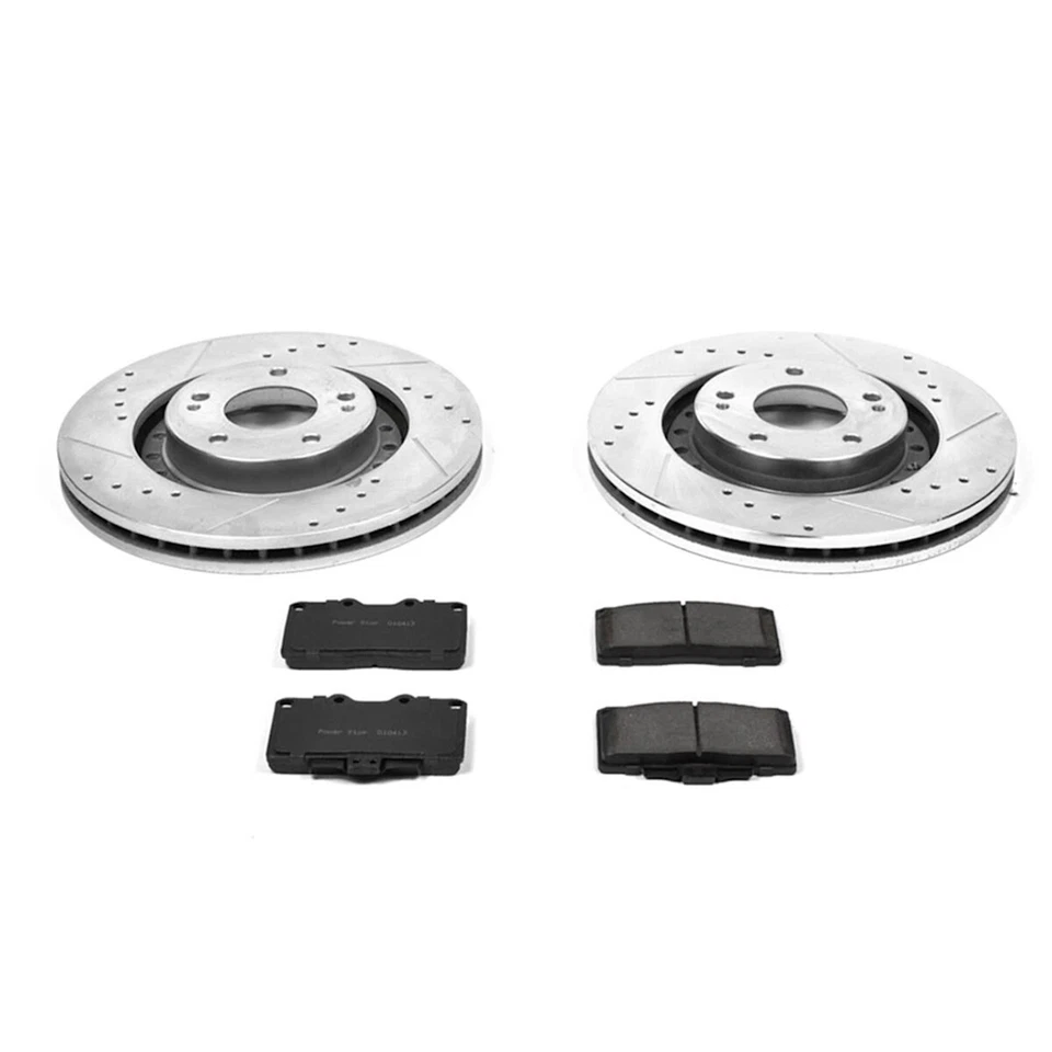 K1222 Powerstop 2-Wheel Set Brake Disc and Pad Kits Front for Mitsubishi 3000GT - Image 3 of 3