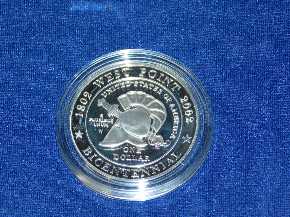 US MINT 2002 US MILITARY ACADEMY WEST POINT BICENTENNIAL SILVER PROOF COIN W/COA - Image 4 of 4