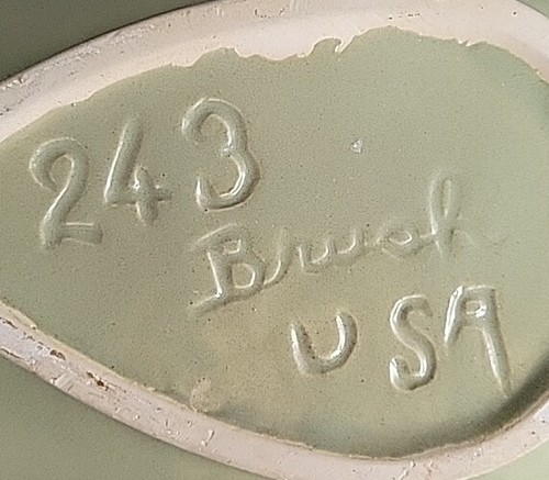 Vintage Lime Green Brush USA 243 Oblong McCoy Ceramic Planter Dish 11" Decor - Picture 10 of 10