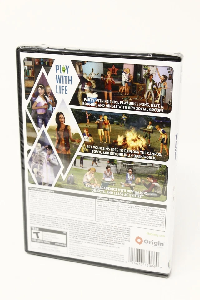 Sims 3 Plus University Life - Inc Game w/ Expansion - PC Life Sim - New See Desc - Image 2 of 4