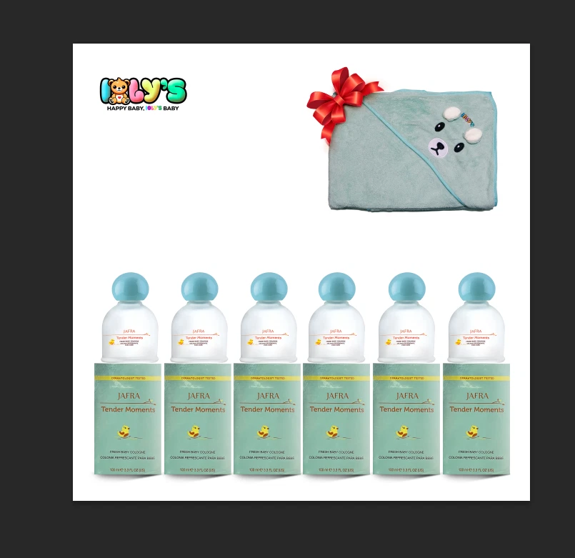 JAFRA Tender Moments Fresh Baby Colonia 6 PK + Toalla Verde GRATIS para Bebé Cuidado del Bebé Foto 3 de 4