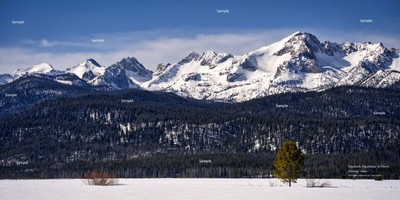 Sawtooth Mountains in March #1 Stanley Idaho Winter Photo Poster Print SM12