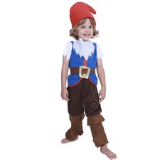 Toddler Elf Costume Christmas Kids Mushroom Elves Elf Cosplay Outfit 5Pcs Set