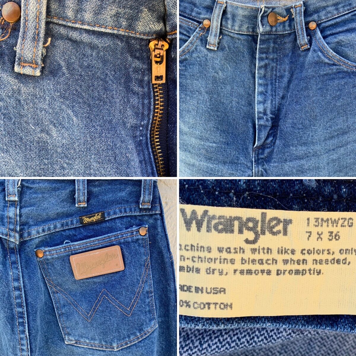 vintage Wrangler Jeans high waist 13MWZG size 7 X 36 27 vintage Wrangler Jeans high waist 13MWZG size 7 X 36 27