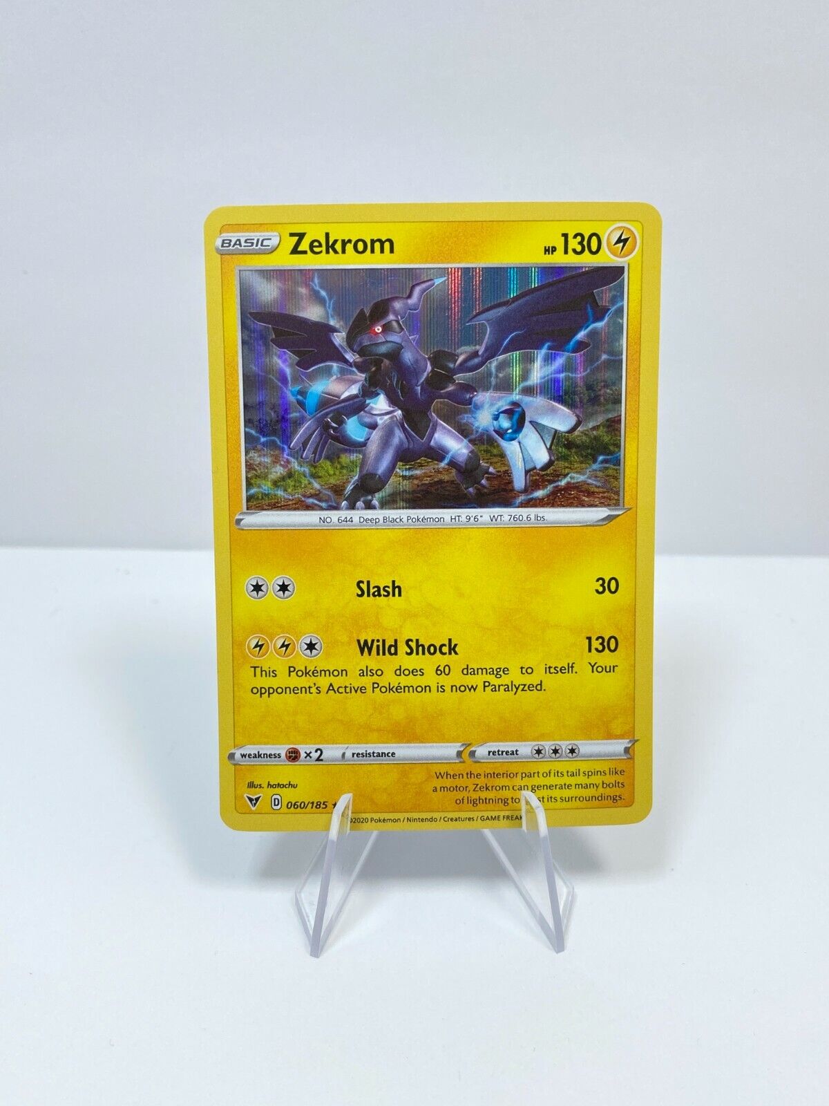 HOLO Zekrom 060/185 NM - RARE Vivid Voltage Pokemon Card - $2 Flat Shipping  