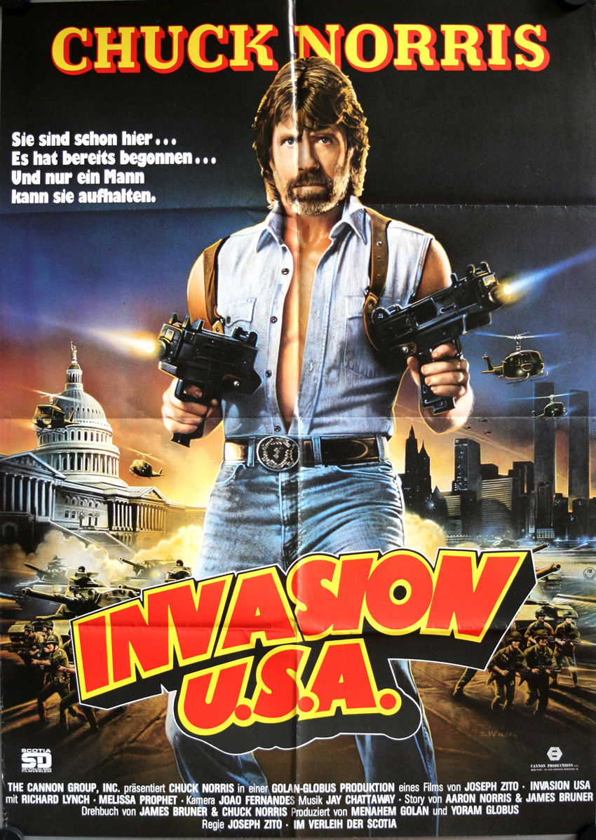 Invasion U.S.A. German movie poster A1 Chuck Norris Lynch Melissa