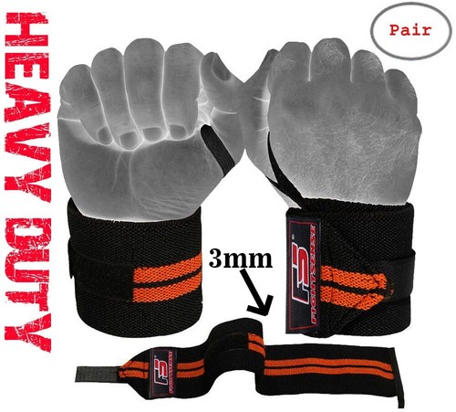 CROSSFIT Gym WEIGHT LIFTING Wrist Wraps LIFTING STRAPS for POWER LIFTING Support - Afbeelding 29 van 156
