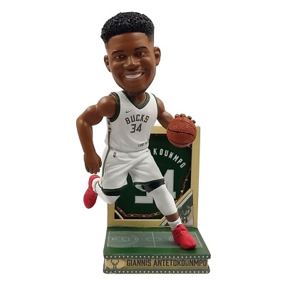 Giannis Antetokounmpo (Milwaukee Bucks) Light Up Framed Jersey FOCO Bobblehead