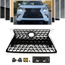 Front Bumper Grille Grill Black W/Chrome Trim For 2014-2022 LEXUS GX460