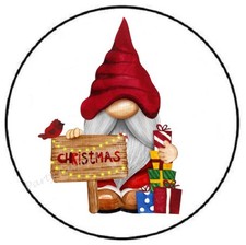 GNOME CHRISTMAS ENVELOPE SEALS LABELS STICKERS PARTY FAVORS