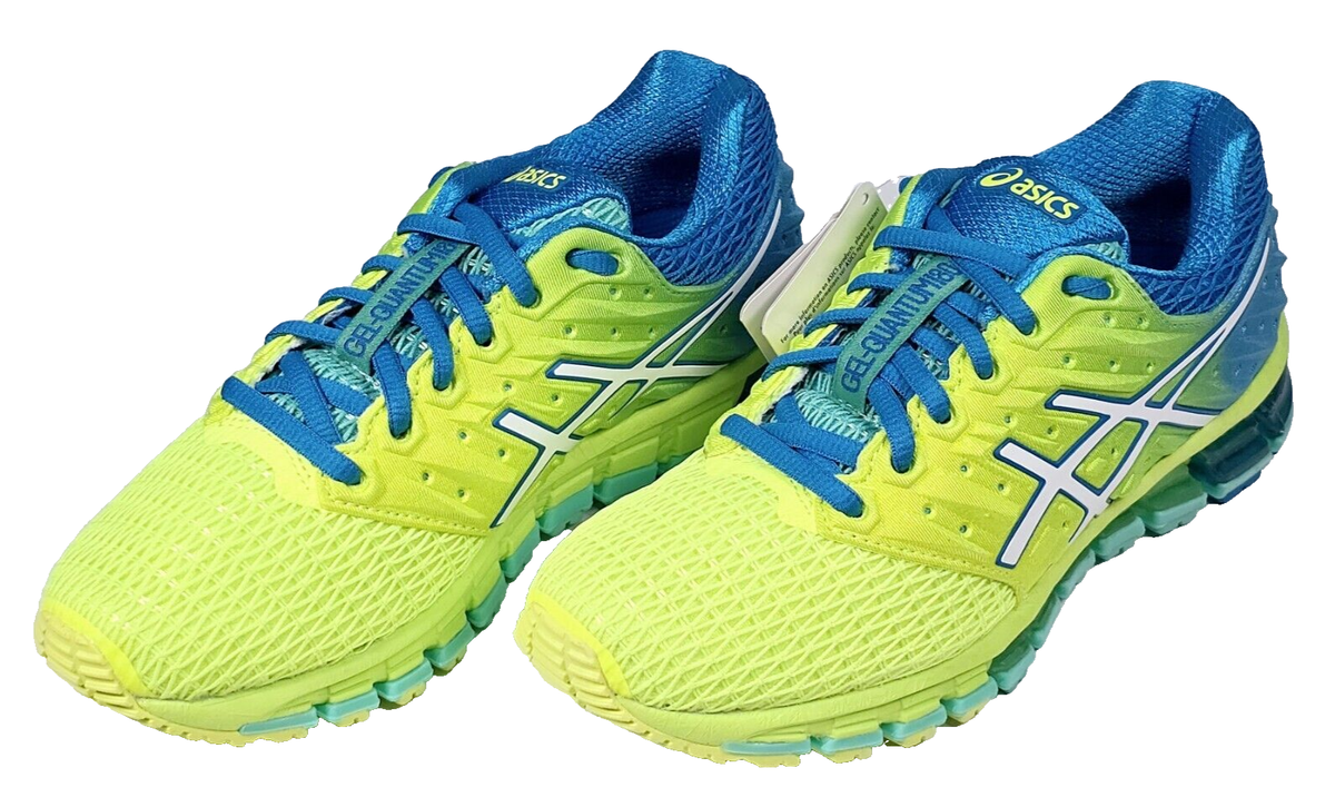 Asics Gel-Quantum 180 Safety Yellow/Blue Jewel Women's Size