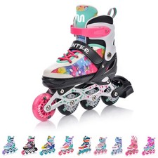 Inline Skates 4in1 LED Kinder Rollschuhe ABEC...