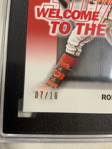 2023 Topps Ronald Acuna Jr Welcome To The Club Red 30/30 #WC-1 /10 SGC 9 - Picture 9 of 12
