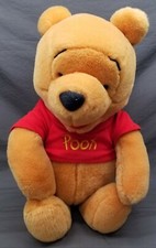 Disney Winnie the Pooh 15  Large Seated Plush Bear With Tag - Pre-owned