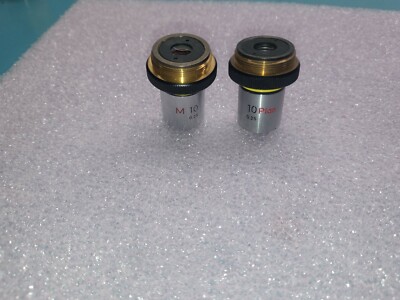 Set of 2 Nikon M Plan 10X 0.25 and m 10 0.25 Microscope Objective