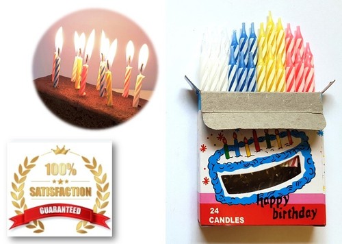 Display Box Bulk 576 Candles Birthday Celebration Party Cake Coloured 24box x 24 - Picture 11 of 11